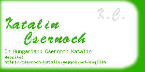 katalin csernoch business card